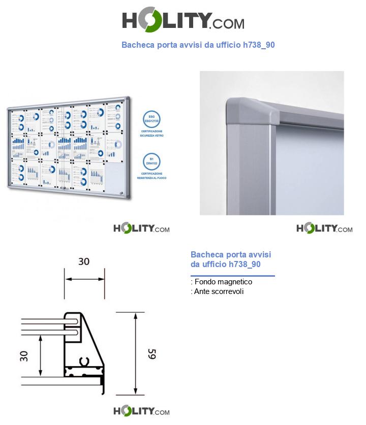 Bacheca porta avvisi da ufficio h738_90