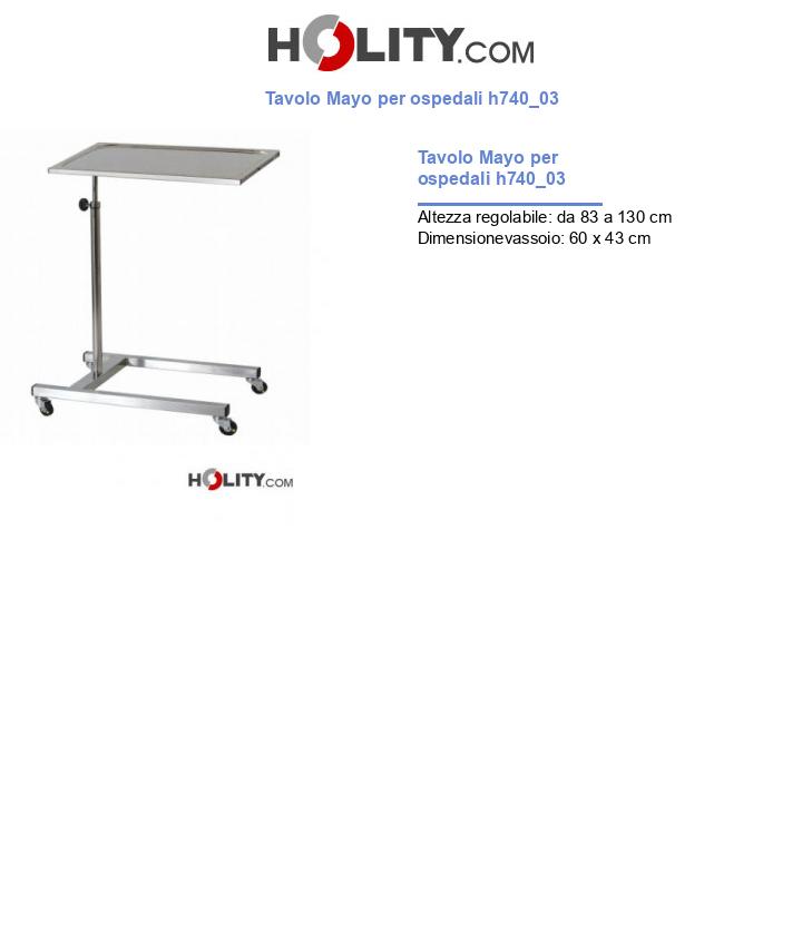 Tavolo Mayo per ospedali h740_03