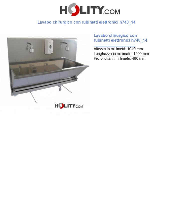 Lavabo chirurgico con rubinetti elettronici h740_14