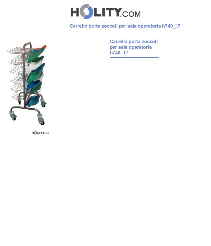 Carrello porta zoccoli per sala operatoria h740_17