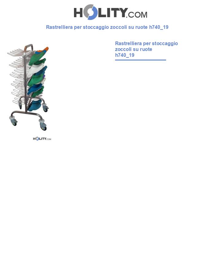 Rastrelliera per stoccaggio zoccoli su ruote h740_19