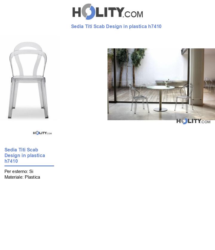 Sedia Titi Scab Design in plastica h7410