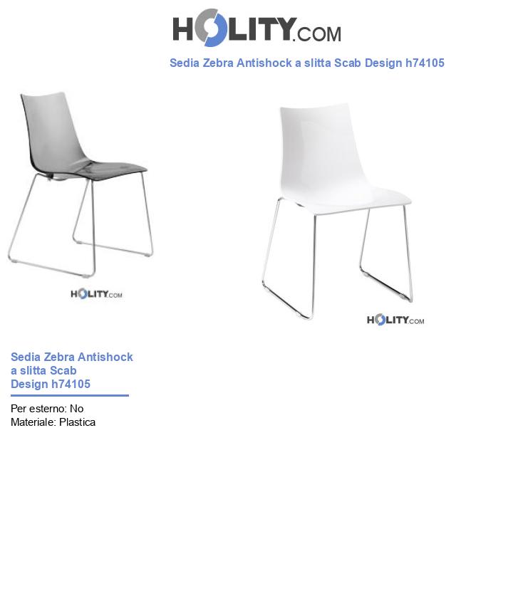 Sedia Zebra Antishock a slitta Scab Design h74105