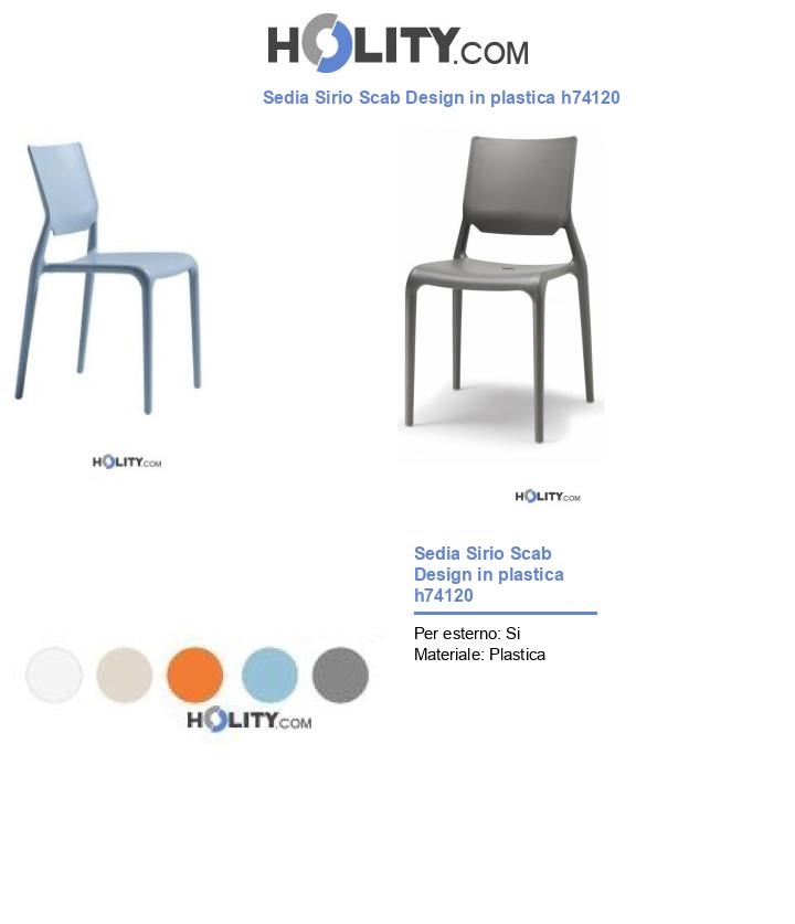 Sedia Sirio Scab Design in plastica h74120