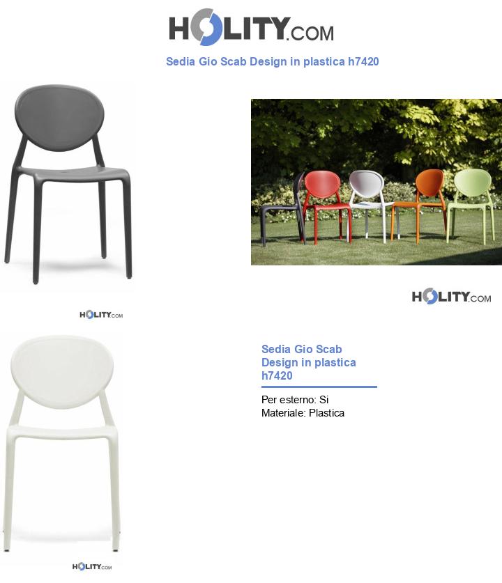 Sedia Gio Scab Design in plastica h7420