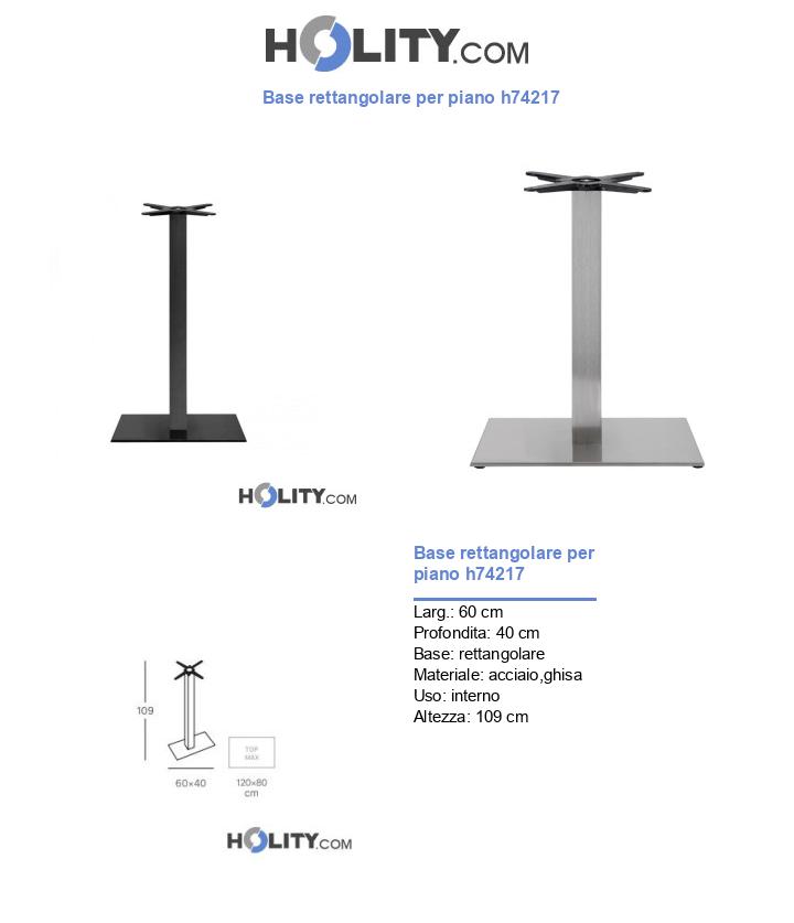 Base rettangolare per piano h74217