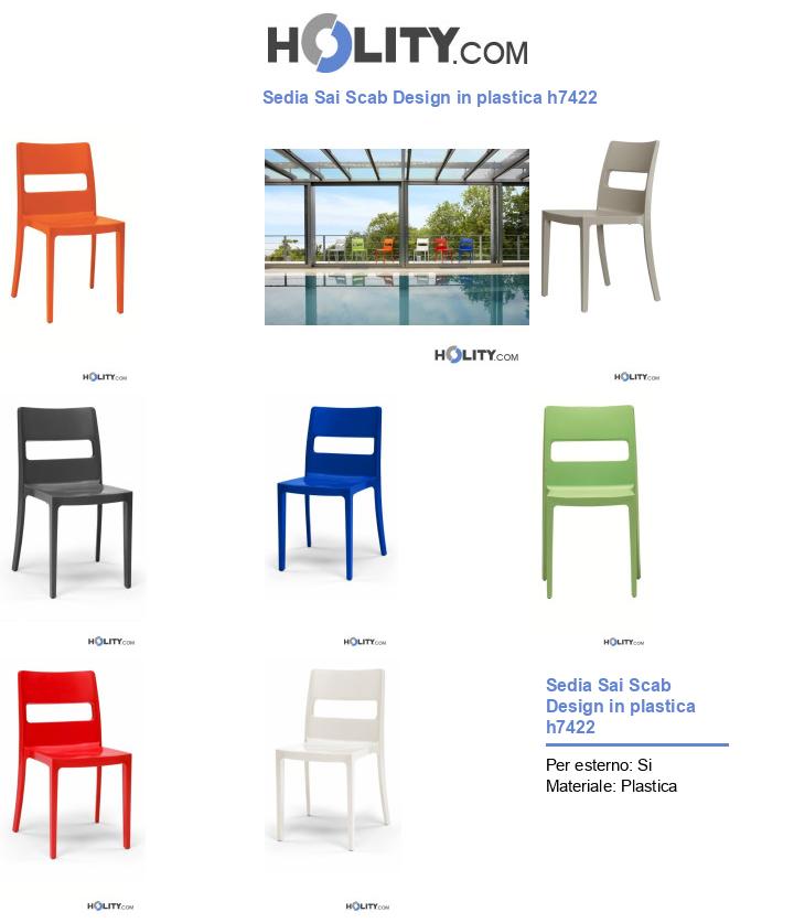 Sedia Sai Scab Design in plastica h7422