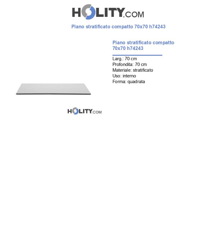 Piano stratificato compatto 70x70 h74243