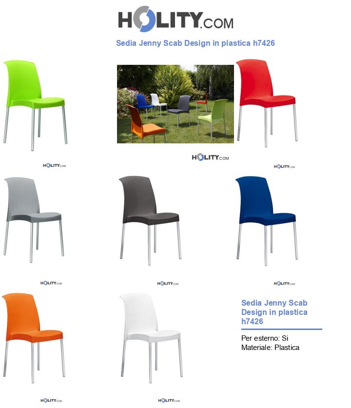 Sedia Jenny Scab Design in plastica h7426
