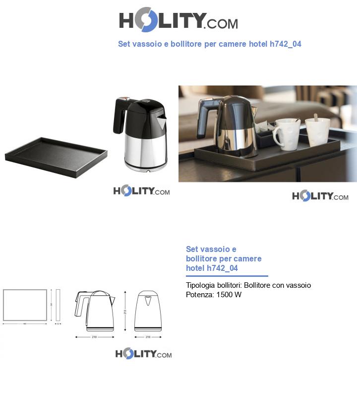 Set vassoio e bollitore per camere hotel h742_04