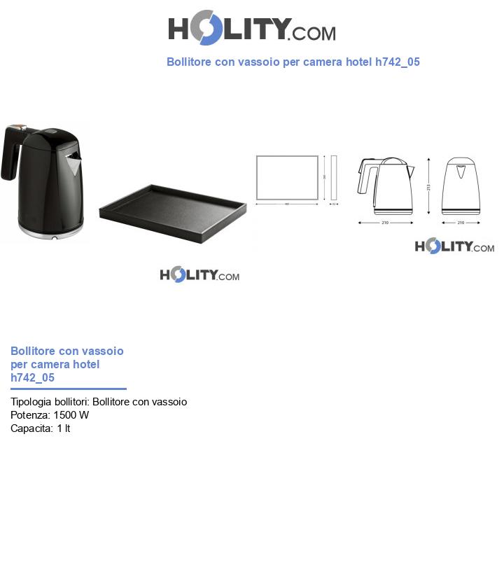 Bollitore con vassoio per camera hotel h742_05