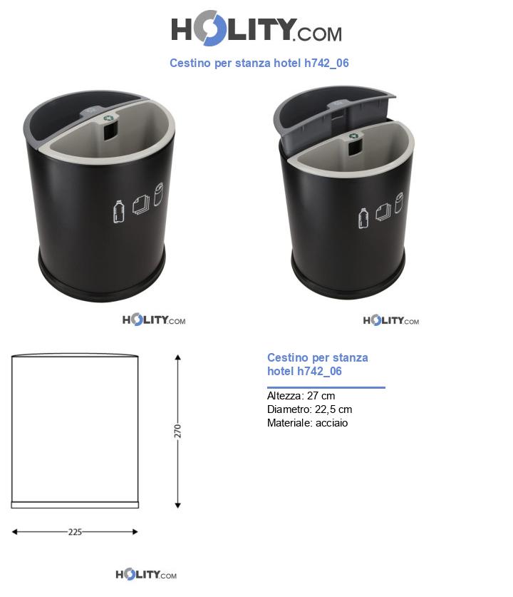Cestino per stanza hotel h742_06