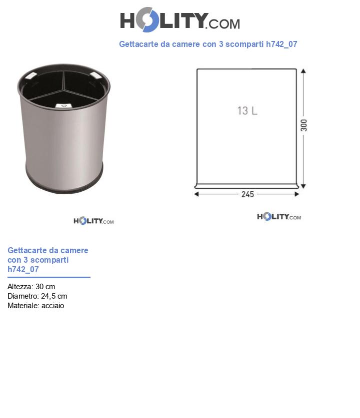 Gettacarte da camere con 3 scomparti h742_07