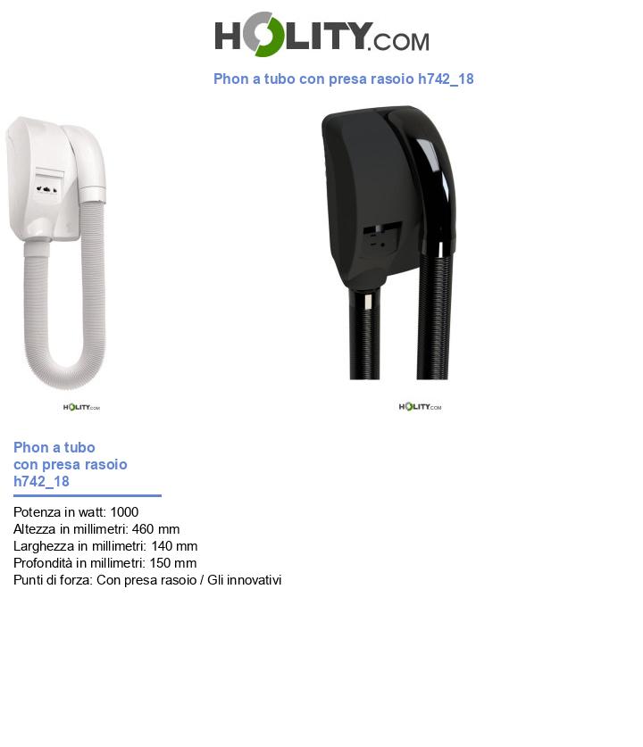 Phon a tubo con presa rasoio h742_18