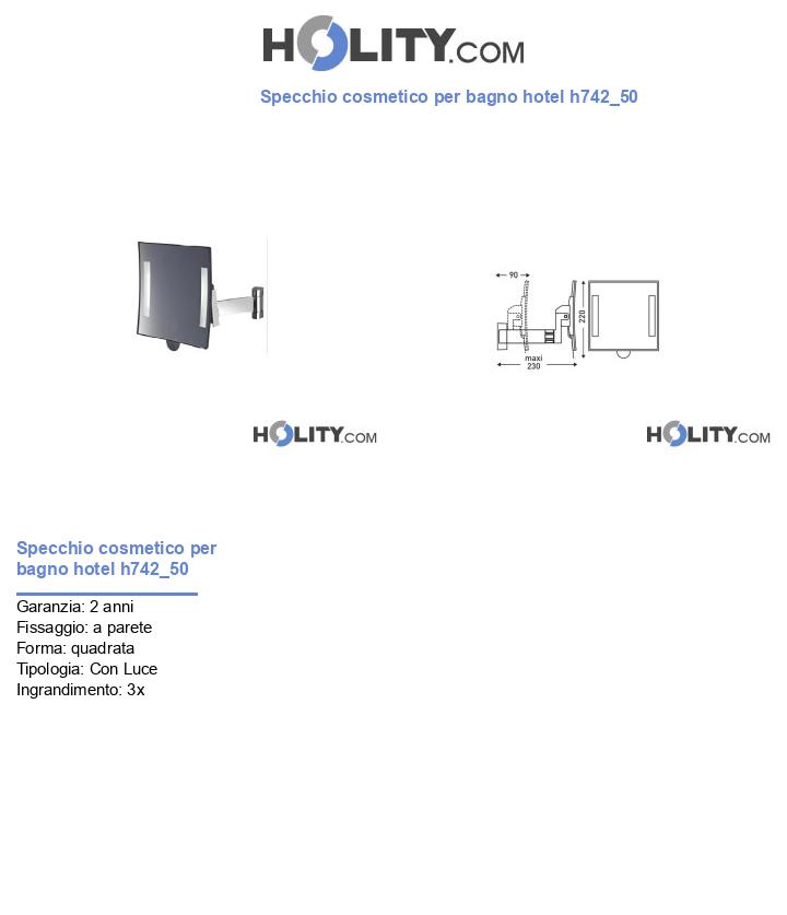 Specchio cosmetico per bagno hotel h742_50