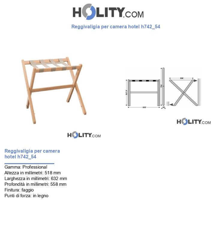 Reggivaligia per camera hotel h742_54