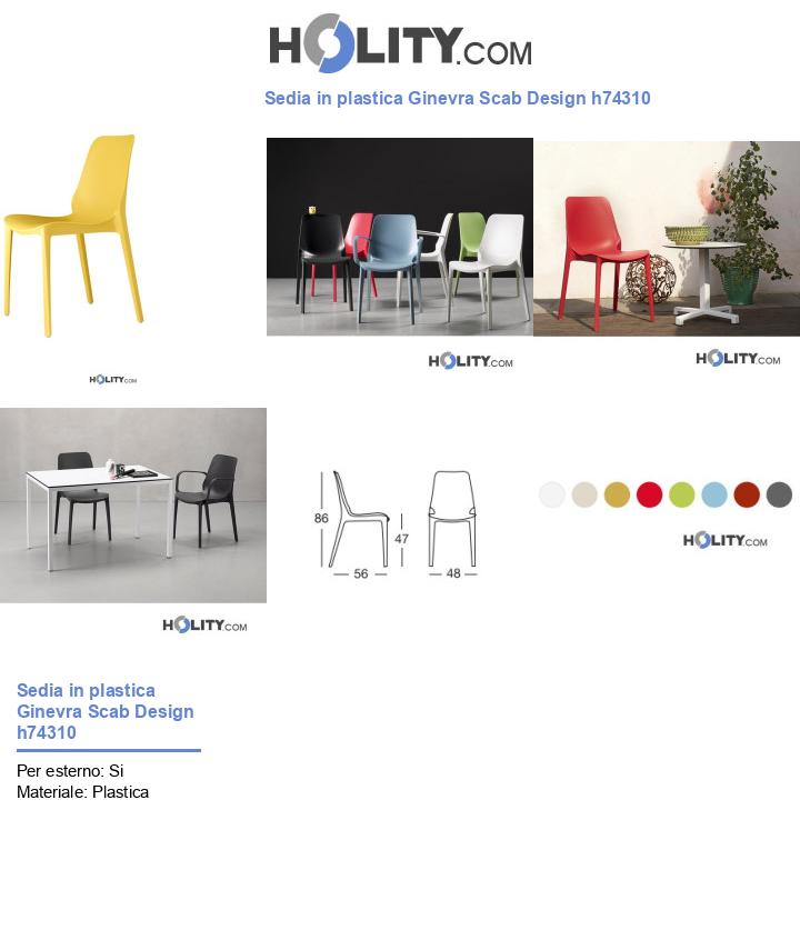 Sedia in plastica Ginevra Scab Design h74310