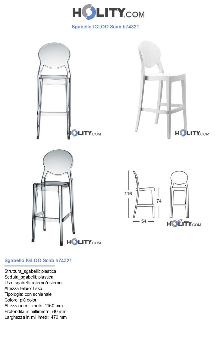 Sgabello IGLOO Scab h74321