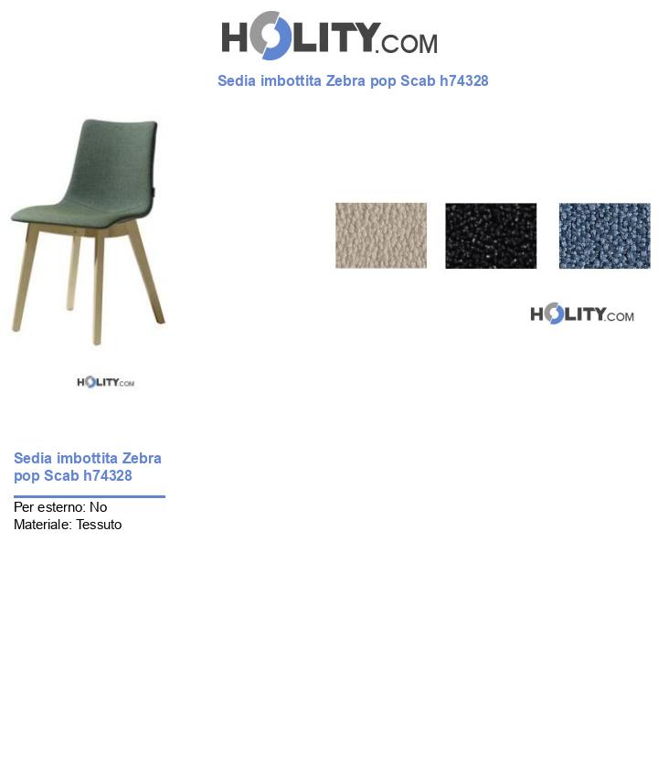 Sedia imbottita Zebra pop Scab h74328