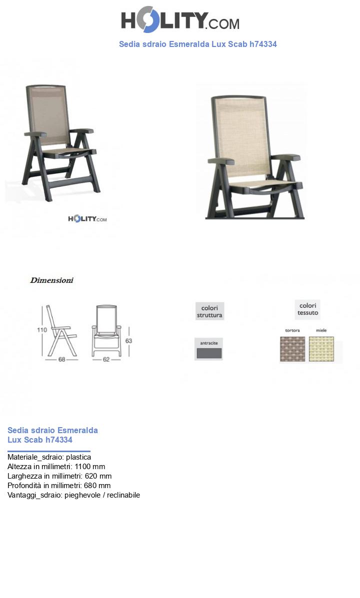 Sedia sdraio Esmeralda Lux Scab h74334