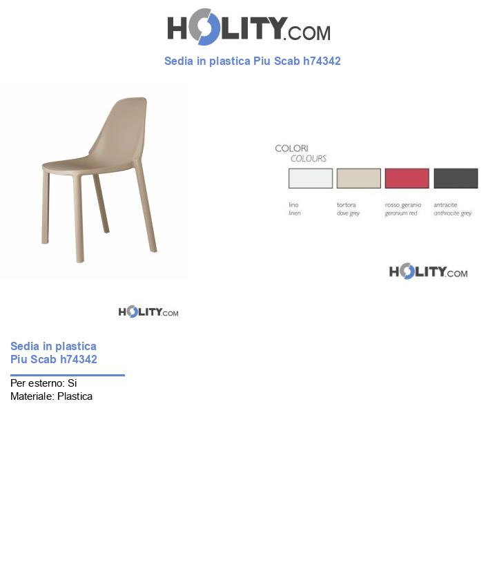 Sedia in plastica Piu Scab h74342