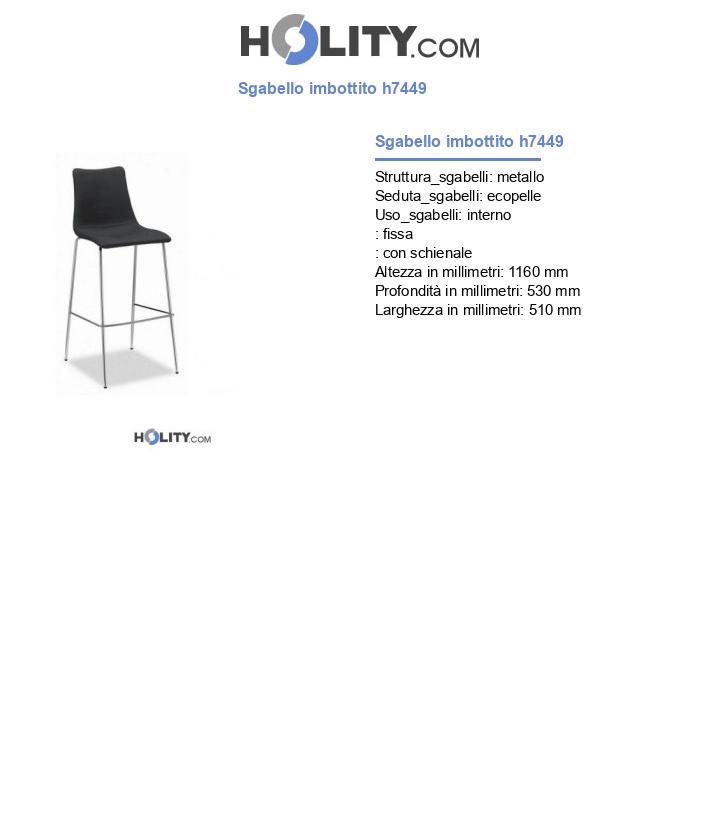 Sgabello imbottito h7449