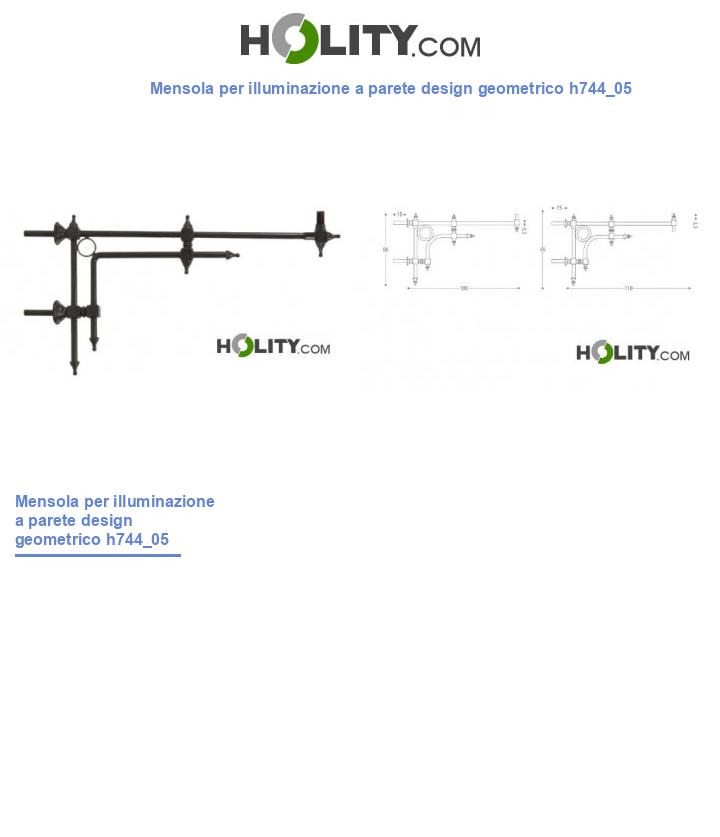 Mensola per illuminazione a parete design geometrico h744_05