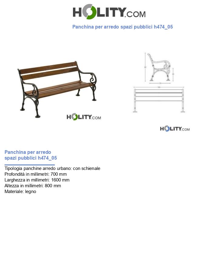 Panchina per arredo spazi pubblici h744_25