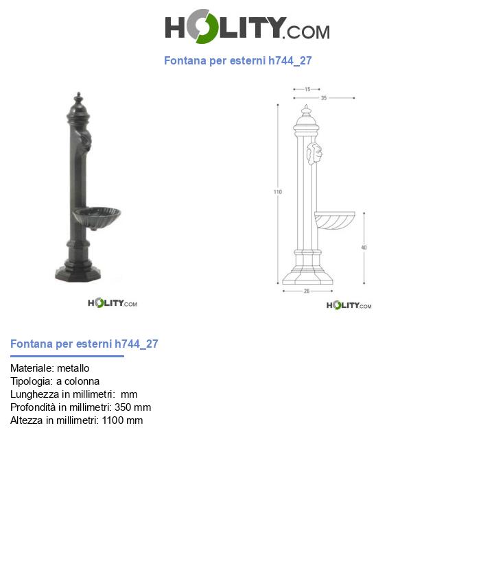 Fontana per esterni h744_27
