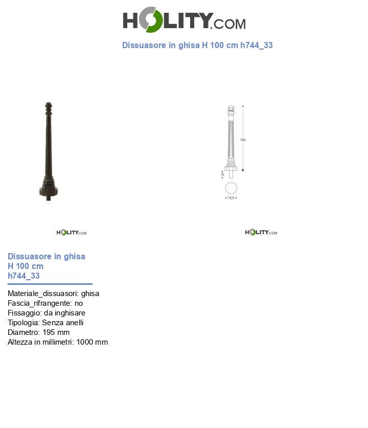 Dissuasore in ghisa H 100 cm h744_33