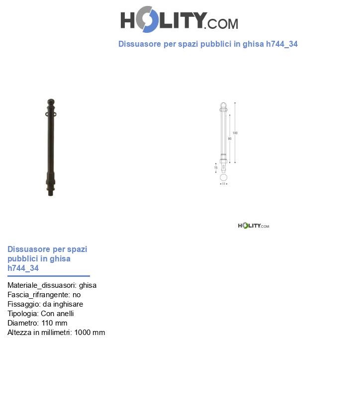 Dissuasore per spazi pubblici in ghisa h744_34