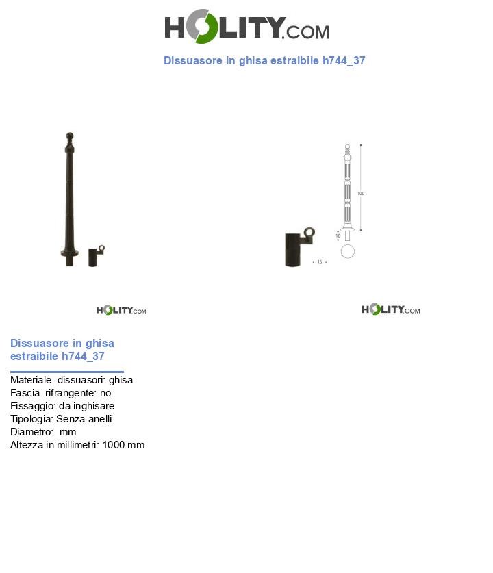 Dissuasore in ghisa estraibile h744_37