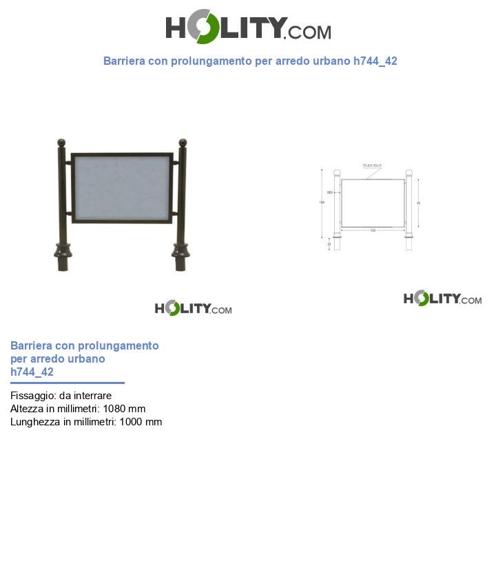 Barriera con prolungamento per arredo urbano h744_42
