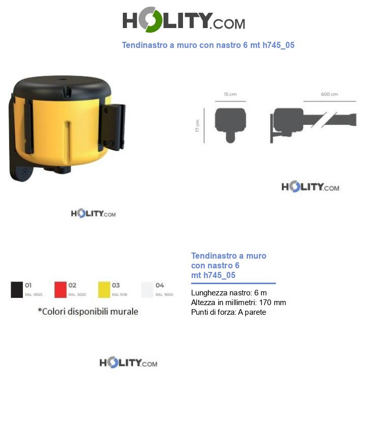 Tendinastro a muro con nastro 6 mt h745_05