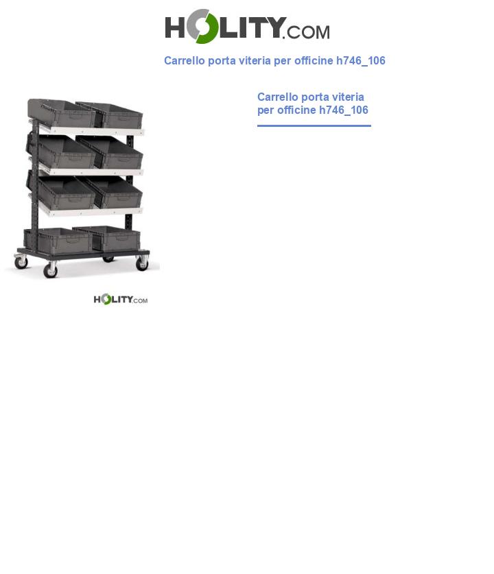 Carrello porta viteria per officine h746_106