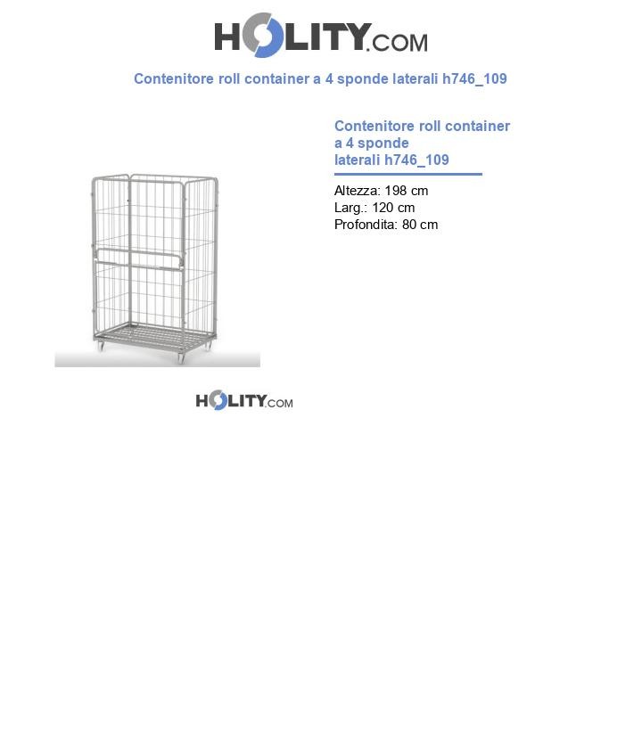 Contenitore roll container a 4 sponde laterali h746_109