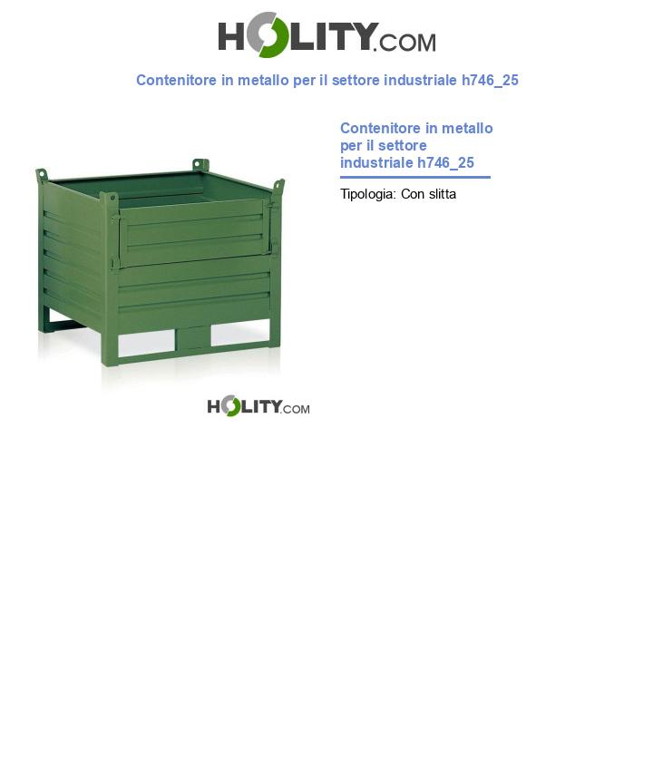 Contenitore in metallo per il settore industriale h746_25