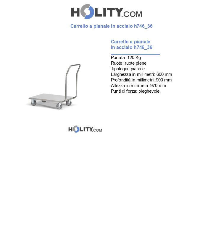 Carrello a pianale in acciaio h746_36