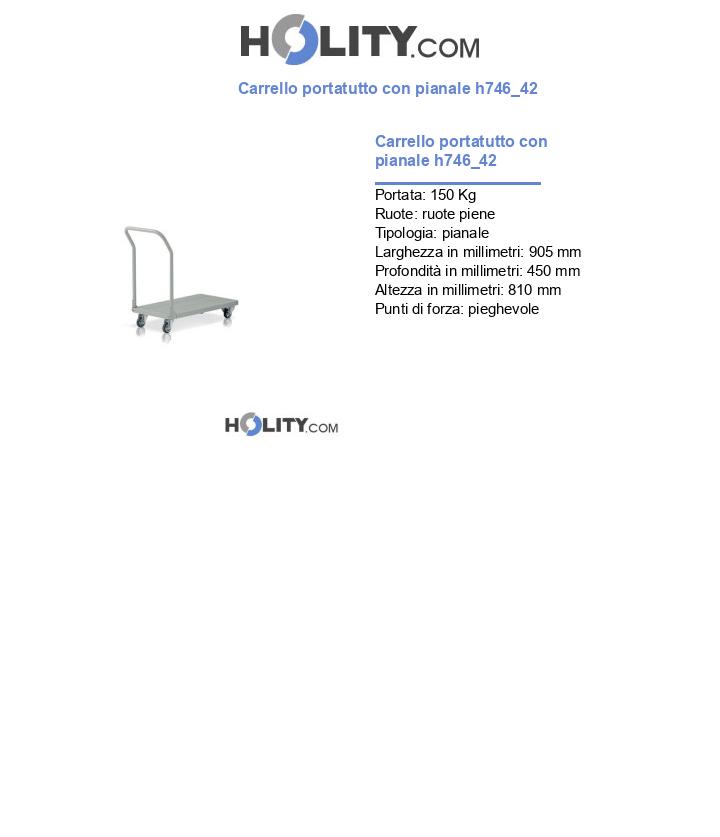 Carrello portatutto con pianale h746_42