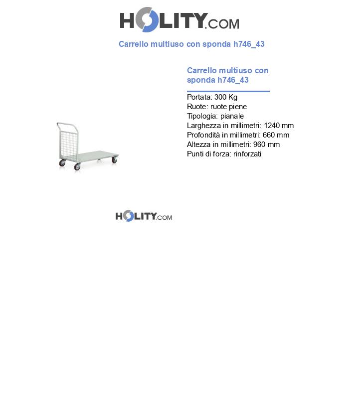 Carrello multiuso con sponda h746_43