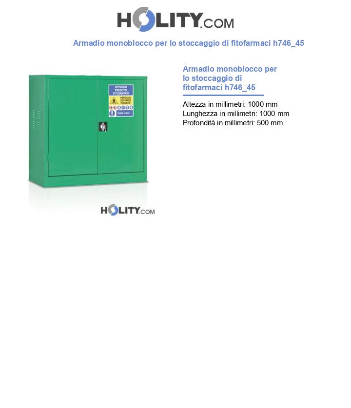 Armadio monoblocco per lo stoccaggio di fitofarmaci h746_45