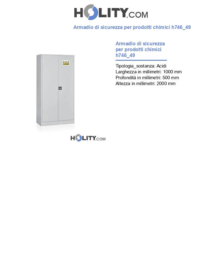 Armadio di sicurezza per prodotti chimici h746_49