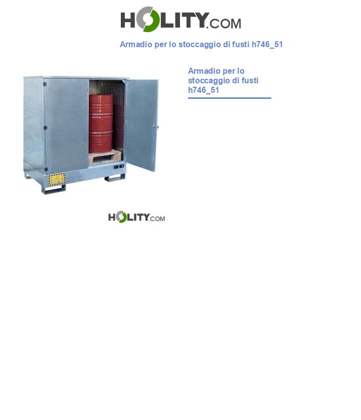 Armadio per lo stoccaggio di fusti h746_51
