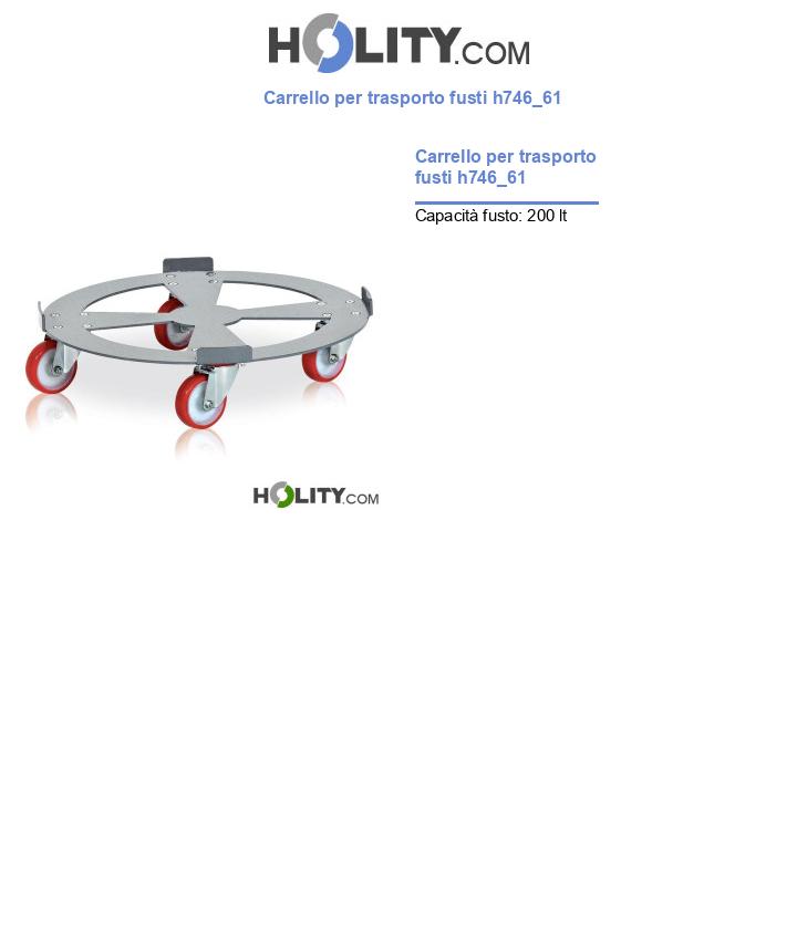Carrello per trasporto fusti h746_61