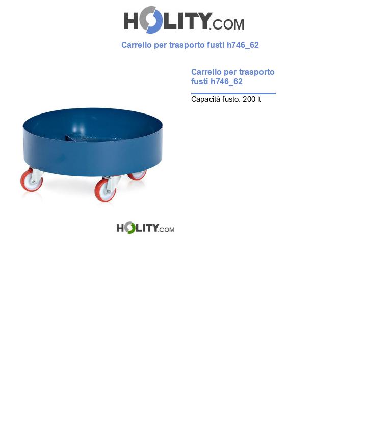 Carrello per trasporto fusti h746_62