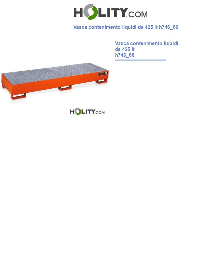 Vasca contenimento liquidi da 425 lt h746_66