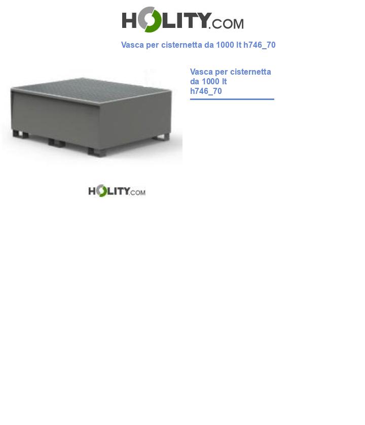 Vasca per cisternetta da 1000 lt h746_70