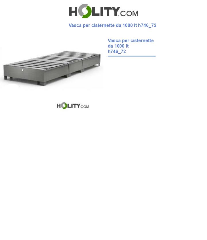 Vasca per cisternette da 1000 lt h746_72