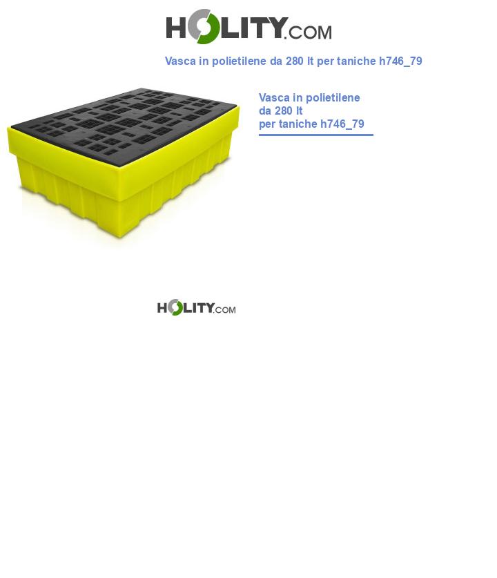 Vasca in polietilene da 280 lt per taniche h746_79