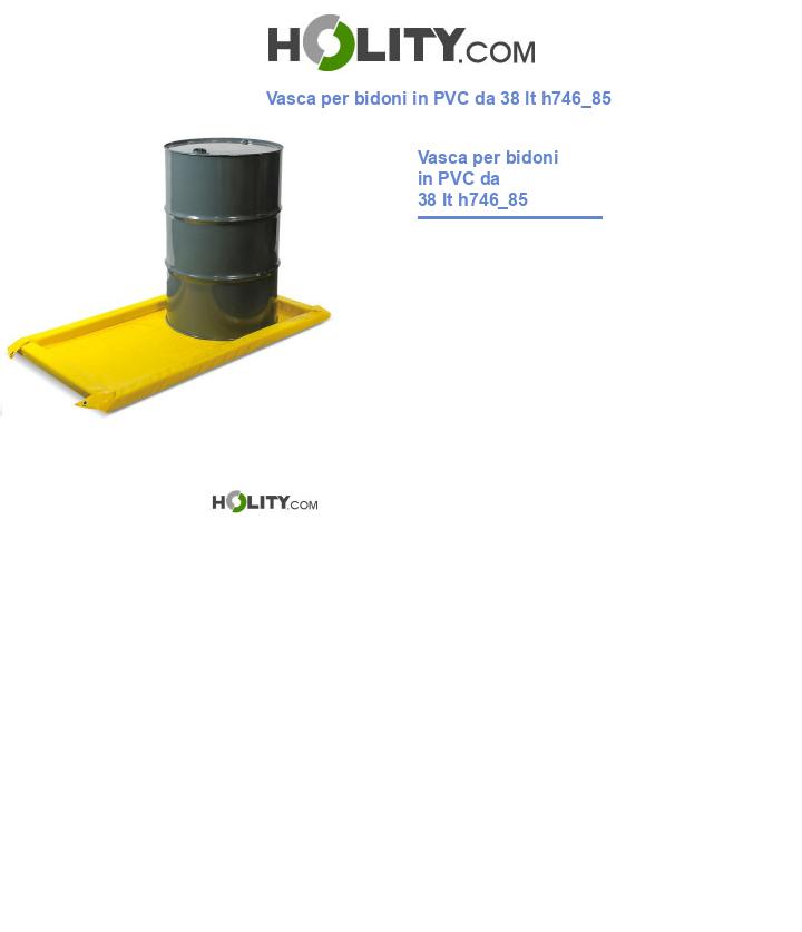 Vasca per bidoni in PVC da 38 lt h746_85